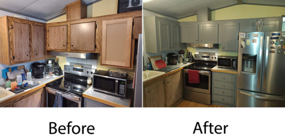 Cabinet Painting Before After
